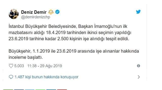 İBB, iki seçim arasında 2 bin 500 kişinin işe girdiği iddiasıyla ilgili inceleme başlattı