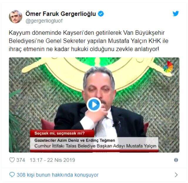Van kayyumunun Genel Sekreteri Yalçın: 653 kişiyi işten çıkarırken çok büyük keyif aldım