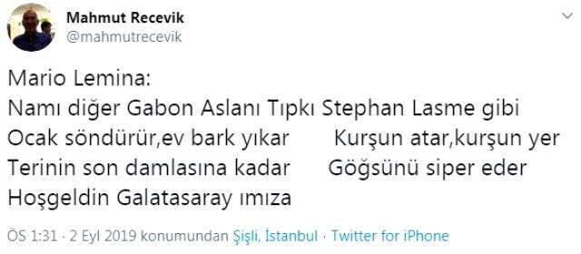 Galatasaray yöneticisinden ilginç Lemina yorumu: Kurşun atar kurşun yer