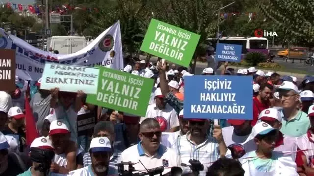 HAK-İŞ İBB önündeki eyleme destek verdi HAK-İŞ İBB önündeki eyleme destek verdi