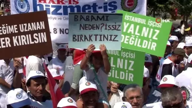 HAK-İŞ İBB önündeki eyleme destek verdi HAK-İŞ İBB önündeki eyleme destek verdi