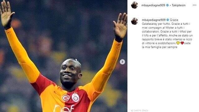 Mbaye Diagne, Galatasaray'a veda etti