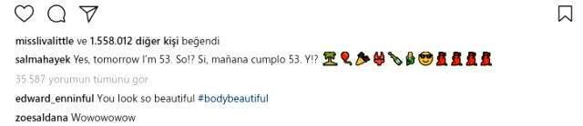 Yıldız oyuncu Salma Hayek, 53'üncü doğum günü müjdesini mavi bikinili pozuyla verdi