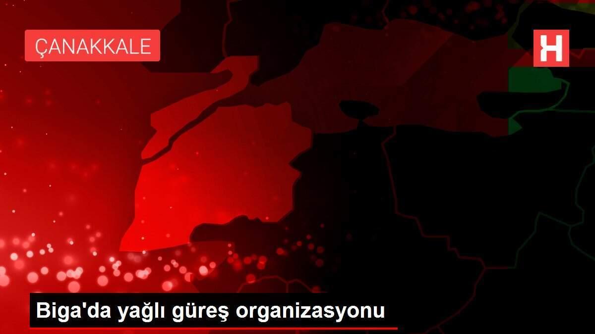 Biga'da yağlı güreş organizasyonu