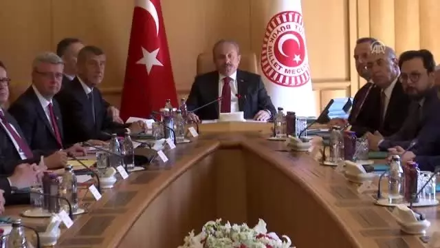 Meclis Başkanı Şentop, Çekya Başbakanı Andrej Babis'i kabul etti (1)