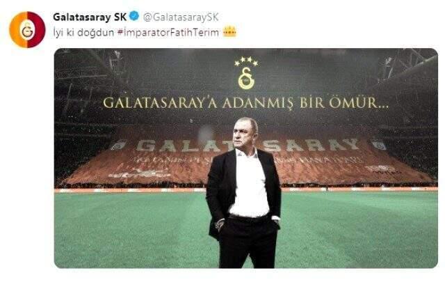 Galatasaray'dan Fatih Terim'e doğum günü kutlaması