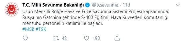 Son Dakika: MSB, Türk personelin S-400 eğitiminin Rusya'da başladığını açıkladı
