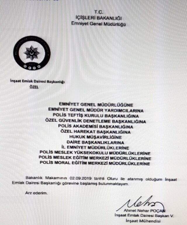 Bakan Kurum'un eniştesi Emniyet İnşaat ve Emlak Dairesi Başkanlığı'na atandı