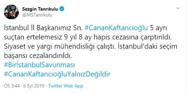 Canan Kaftancıoğlu'nun hapis cezası almasına CHP'den tepkiler geldi!