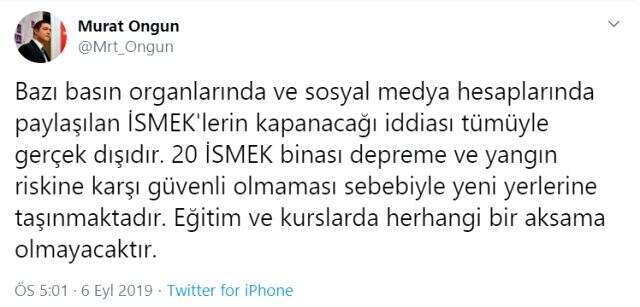 İSMEK'in kapanacağı iddialarına İBB'den yalanlama