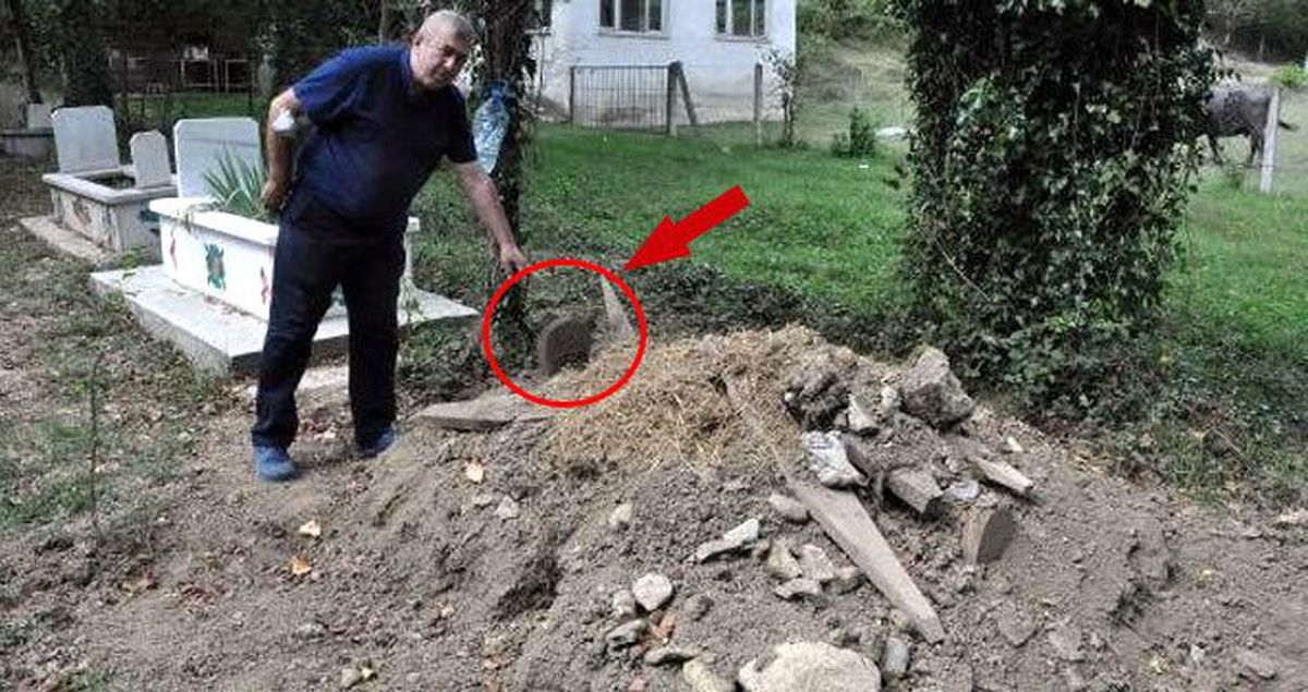40 gün önce ölen vatandaşın mezarının baş kısmı, iki kez kazıldı