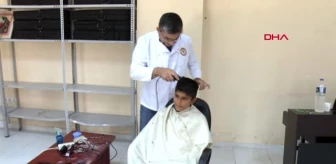 Adana okula başlayacak öğrencilere ücretsiz saç tıraşı