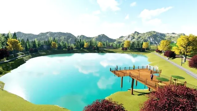 Saklı cennet yeşil göl turizme kazandırılıyor Saklı cennet yeşil göl turizme kazandırılıyor