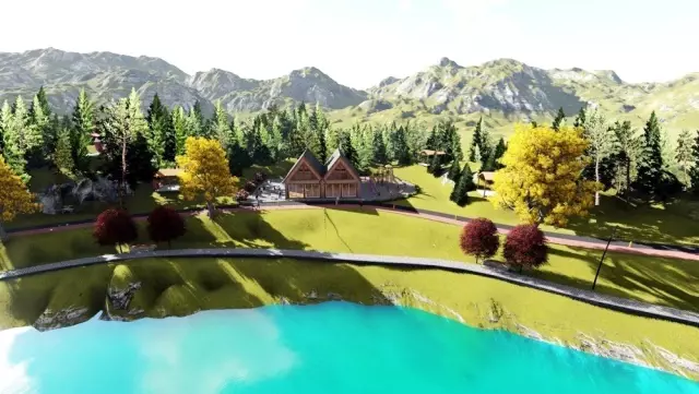 Saklı cennet yeşil göl turizme kazandırılıyor Saklı cennet yeşil göl turizme kazandırılıyor