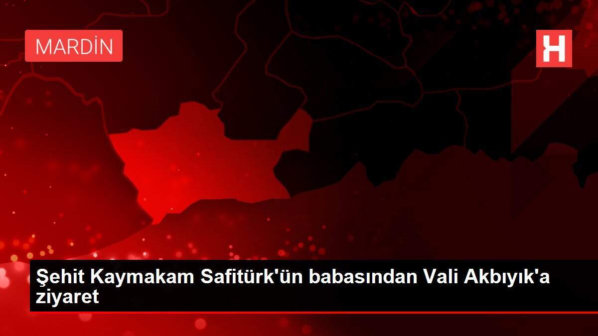 Şehit Kaymakam Safitürk'ün babasından Vali Akbıyık'a ziyaret