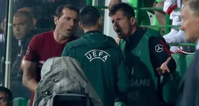 Emre Belözoğlu maçın dördüncü hakemiyle tartıştı! Emre Belözoğlu maçın dördüncü hakemiyle tartıştı!