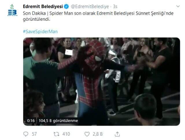 Sünnet düğününde Spiderman Roman havası oynadı! Görüntüler sosyal medyayı salladı