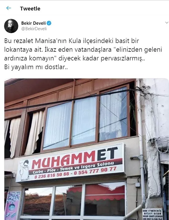 Ünlü televizyoncunun tepki gösterdiği tabela, zabıta ekipleri tarafından indirildi Ünlü televizyoncunun tepki gösterdiği tabela, zabıta ekipleri tarafından indirildi