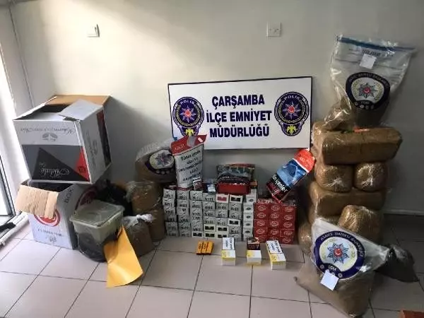Çarşamba'da, 'duman' operasyonunda 84 kilo kaçak tütün ele geçirildi