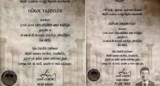 Eski Mason Derneği üyesi Taşdelen: Ekrem İmamoğlu için hazırlanan mason diplomasının aslı bana ait