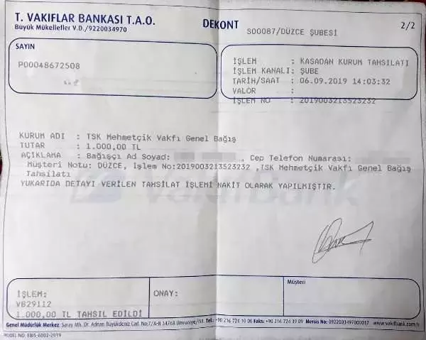 Mehmetçik vakfı'na bağış karşılığı şikayetinden vazgeçti