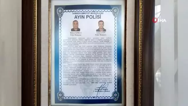 Samsun'daki aile katliamını önleyen polisler 'ayın polisi' seçildi Samsun'daki aile katliamını önleyen polisler 'ayın polisi' seçildi