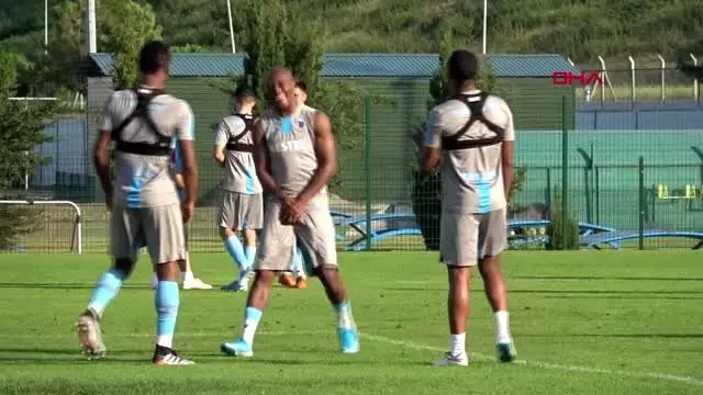 Spor trabzonspor antrenmanında keyifleri kaçıran sakatlık