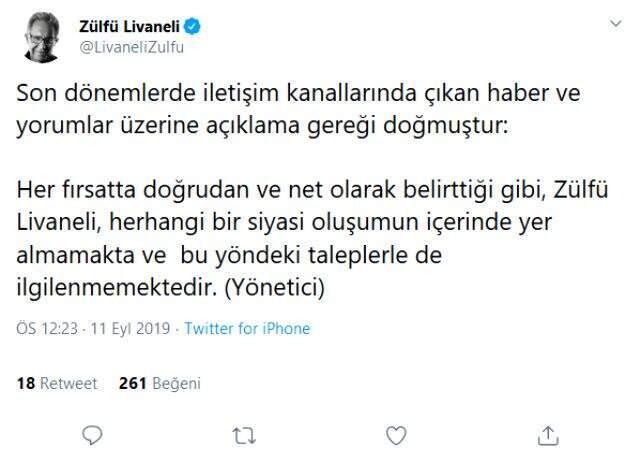 Zülfü Livaneli'den Ali Babacan iddialarına yanıt: Siyasi oluşum içinde yer almayacağım