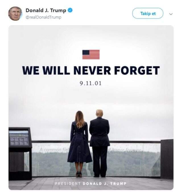 11 Eylül saldırısının yıl dönümde Melania Trump'ın giyidiği kıyafet gündem oldu