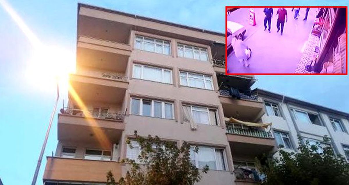 Bahçelievler'de bir çocuğun, balkondan düşerek kaldırıma çakıldığı anlar saniye saniye kaydedildi