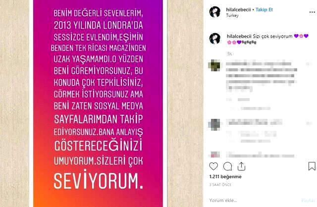 Şarkıcı Hilal Cebeci, 6 sene önce gizlice evlendiğini duyurdu