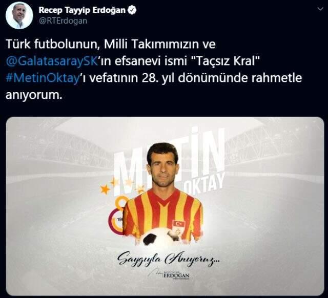 Cumhurbaşkanı Erdoğan Metin Oktay'ı andı