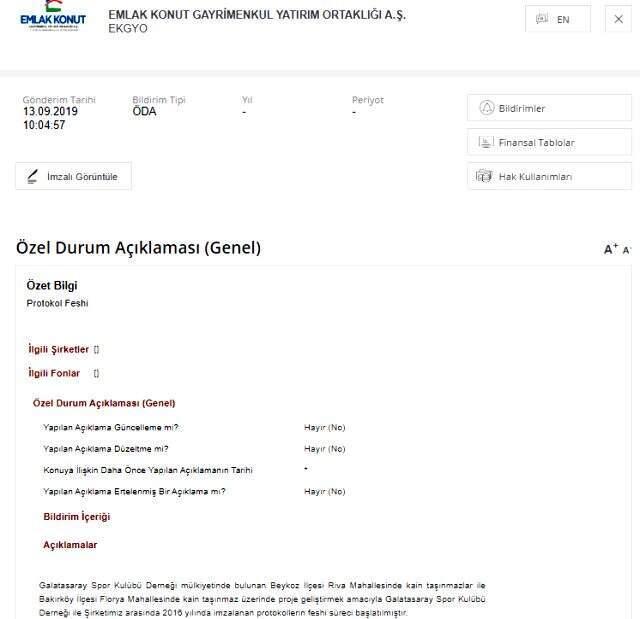 Emlak Konut, Galatasaray ile yollarını ayırıyor! Resmi açıklama geldi