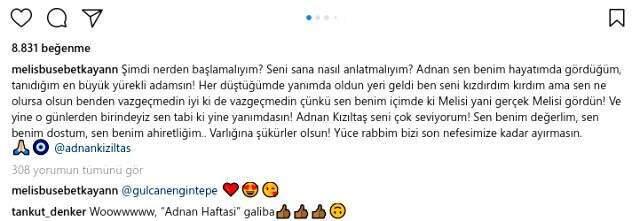 Gelin adayı Melis Buse Betkayan'dan, sosyal medya hesabından ilan-ı aşk