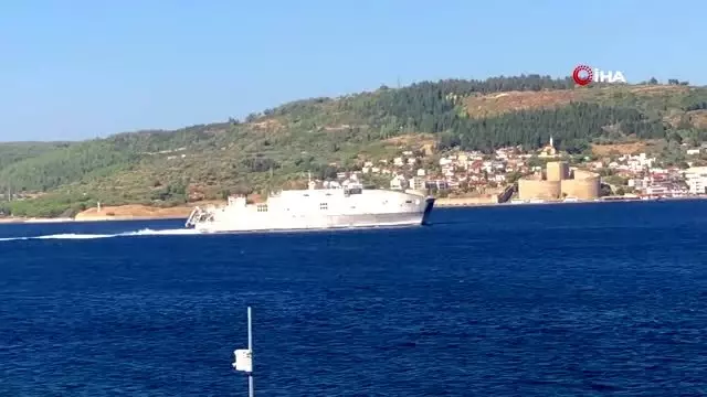 'USNS Yuma' adlı ABD savaş gemisi Çanakkale Boğazı'ndan geçti