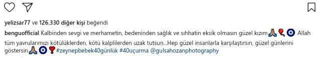 Bengü'nün kızı Zeynep'le yaptığı paylaşım yüz binden fazla beğeni aldı