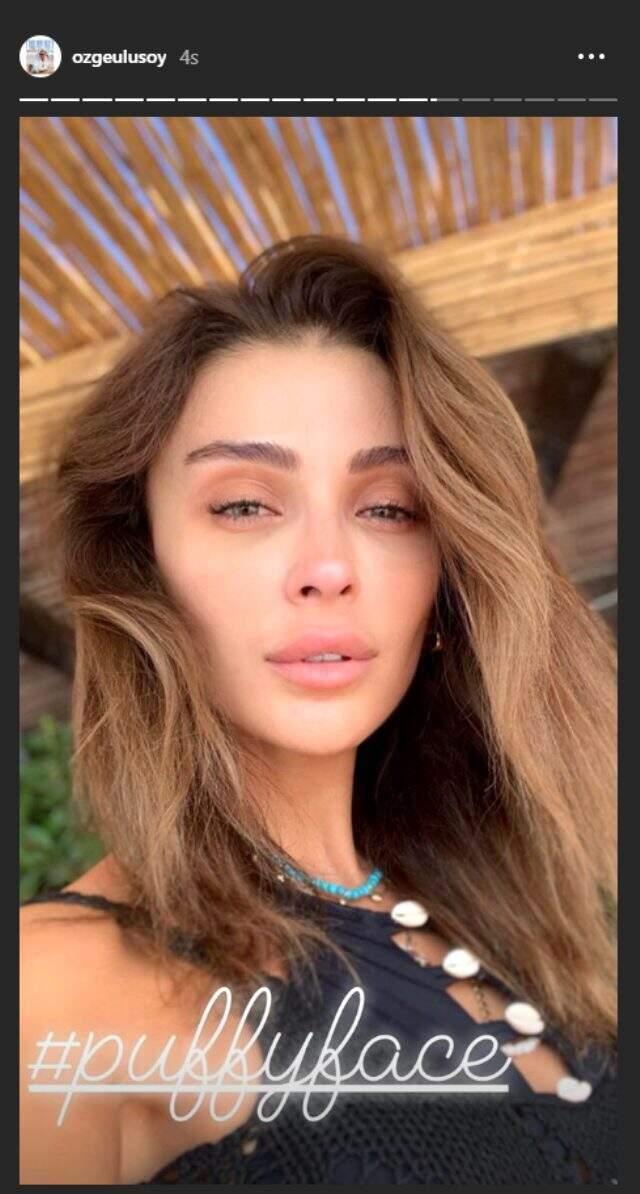 Manken Özge Ulusoy, makyajsız pozuyla büyüledi