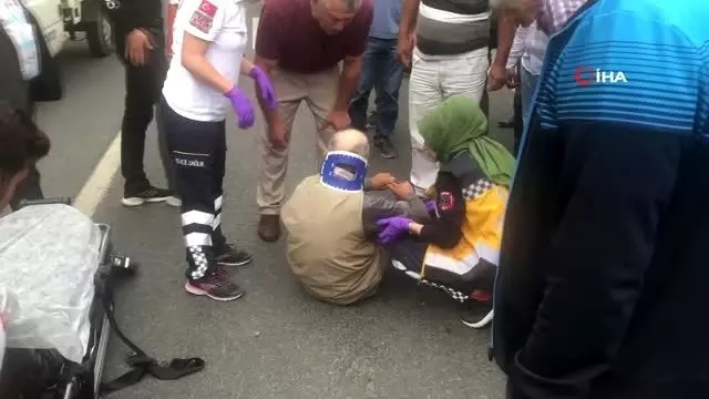 Kamyonetin çarptığı yaşlı adam yaralandı Kamyonetin çarptığı yaşlı adam yaralandı