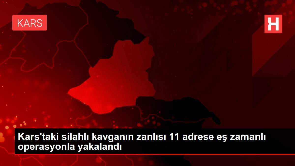 Kars'taki silahlı kavganın zanlısı 11 adrese eş zamanlı operasyonla yakalandı