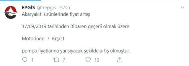 Son Dakika: Motorine 7 kuruş zam geldi