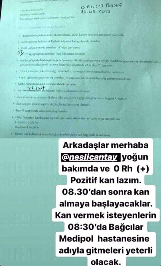 Ünlü isimler, dördüncü kez kansere yakalanan Neslican Tay için tek yürek oldu