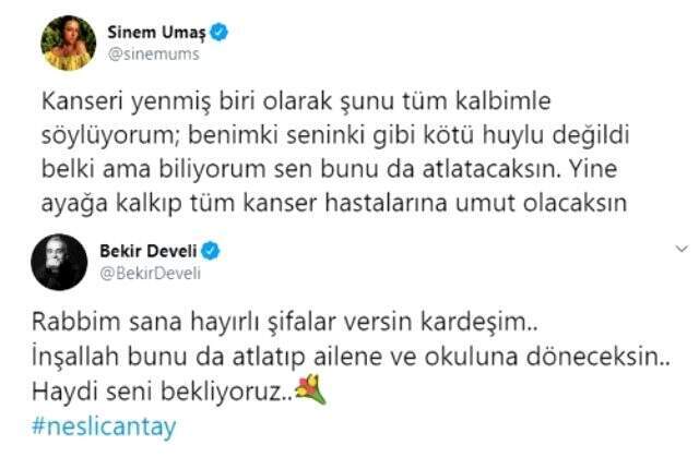 Ünlü isimler, dördüncü kez kansere yakalanan Neslican Tay için tek yürek oldu