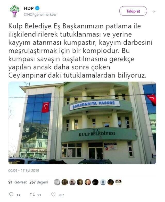 Kulp Belediyesi'ne kayyum atanmasına HDP'den açıklama: Kayyum atanması kumpastır