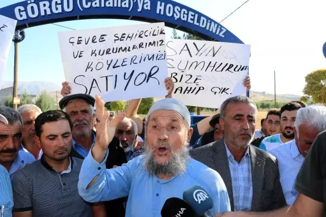 Köylüler taş ocağına karşı eylem yaptı