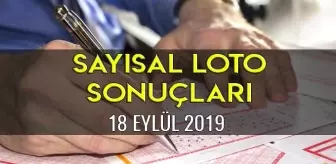 Sayısal Loto sonuçları 18 Eylül 2019: Altı bilen talihli 1,14 milyon lira kazandı!