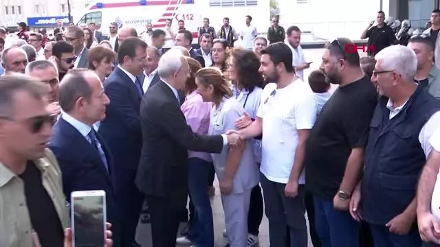 Kılıçdaroğlu yaralı itfaiyeciyi ziyaret etti