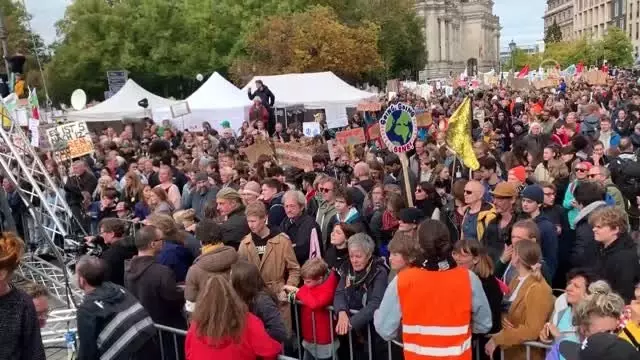 Almanya'da iklim değişikliği protestosu