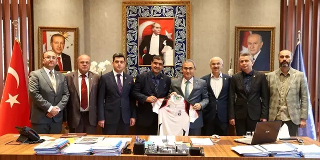 Başkan Alim Işık'ı ziyaret eden Yücel Can: