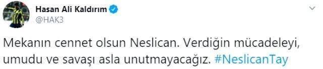 Fenerbahçe ve Galatasaray'dan Neslican Tay paylaşımı!