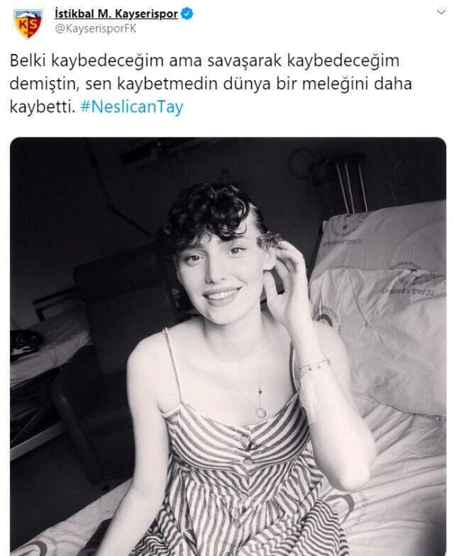 Futbol dünyası, Neslican Tay'ın ölümüne sessiz kalmadı